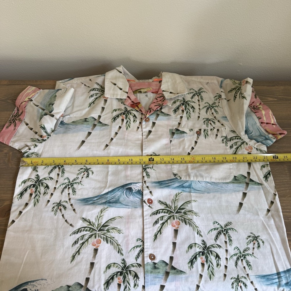 Scotch & Soda Men's XL Tropical Short Sleeve Button Up Shirt Cotton Collar Beach - Picture 6 of 7
